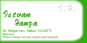 istvan hamza business card